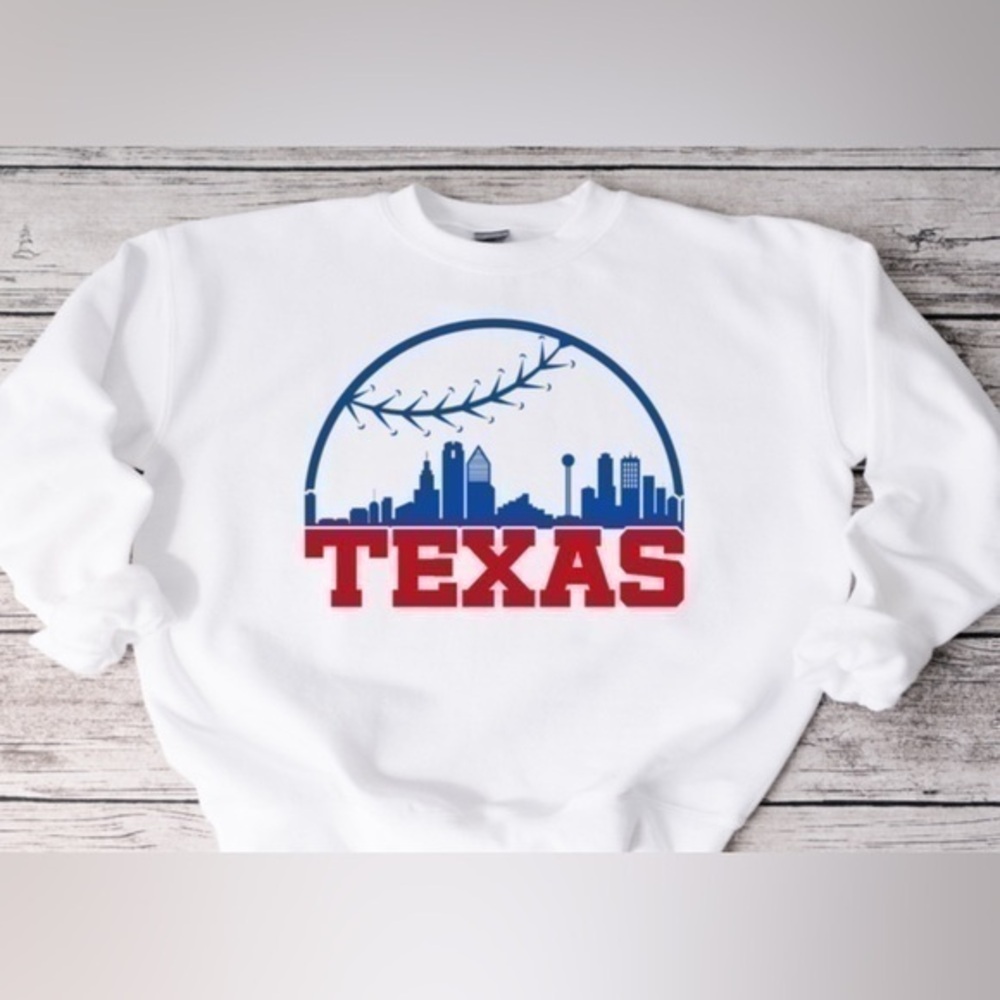 Texas Rangers Skyline Crewneck